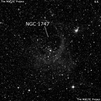 NGC 1747 - рассеянное скопление звёзд. Описание NGC 1747:, Рассеянное скопление в созвездии Золотая Рыба