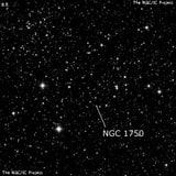 NGC 1750 - рассеянное скопление звёзд. Описание NGC 1750:, Рассеянное скопление в созвездии Телец