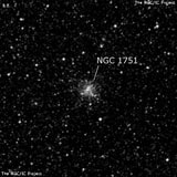 NGC 1751 - рассеянное скопление звёзд. Описание NGC 1751:, Шаровое скопление в созвездии Столовая Гора