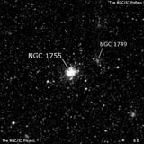 NGC 1755 - рассеянное скопление звёзд. Описание NGC 1755:, Шаровое скопление в созвездии Золотая Рыба