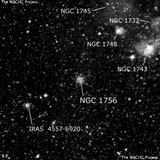 NGC 1756 - рассеянное скопление звёзд. Описание NGC 1756:, Шаровое скопление в созвездии Золотая Рыба