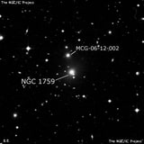 NGC 1759 - эллиптическая галактика. Описание NGC 1759:, Галактика в созвездии Резец