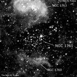 NGC 1761 - рассеянное скопление звёзд. Описание NGC 1761:, Объект глубокого космоса в созвездии Золотая Рыба