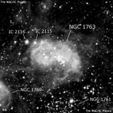 NGC 1763 - туманность. Описание NGC 1763:, Комплекс туманностей в созвездии Золотая Рыба