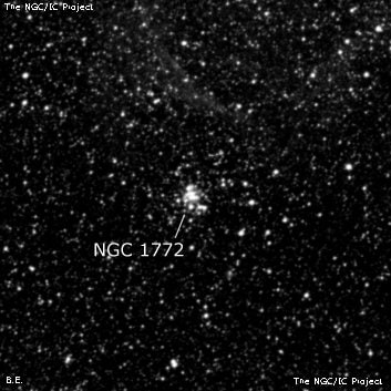 NGC 1772 - рассеянное скопление звёзд. Описание NGC 1772:, Рассеянное скопление в созвездии Золотая Рыба