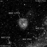 NGC 1773 - туманность. Описание NGC 1773:, Комплекс туманностей в созвездии Золотая Рыба