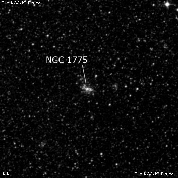 NGC 1775 - рассеянное скопление звёзд. Описание NGC 1775:, Рассеянное скопление в созвездии Столовая Гора