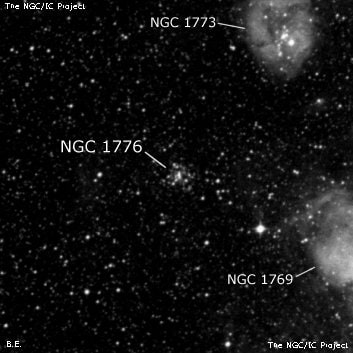 NGC 1776 - рассеянное скопление звёзд. Описание NGC 1776:, Рассеянное скопление в созвездии Золотая Рыба