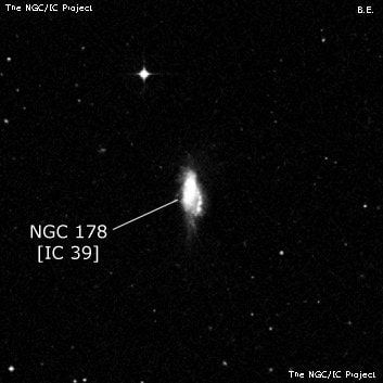 NGC 178 - галактика. Описание NGC 178:, Галактика в созвездии Кит