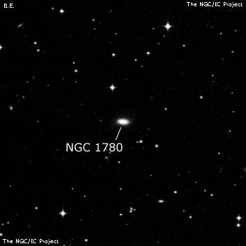 NGC 1780 - спиральная галактика с баром. Описание NGC 1780:, Галактика в созвездии Заяц