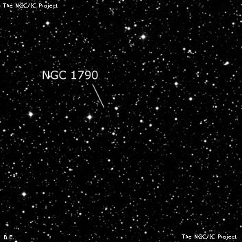 NGC 1790 - группа звёзд. Описание NGC 1790:, Рассеянное скопление в созвездии Возничий