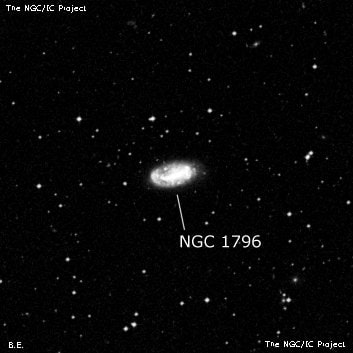 NGC 1796 - спиральная галактика с баром. Описание NGC 1796:, Галактика в созвездии Золотая Рыба