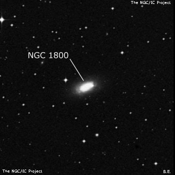 NGC 1800 - галактика неправильной формы. Описание NGC 1800:, Галактика в созвездии Голубь