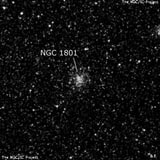 NGC 1801 - рассеянное скопление звёзд. Описание NGC 1801:, Шаровое скопление в созвездии Золотая Рыба