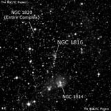 NGC 1816 - рассеянное скопление звёзд. Описание NGC 1816:, Рассеянное скопление в созвездии Золотая Рыба