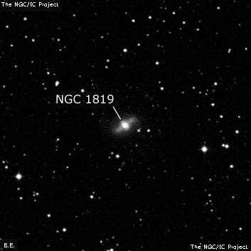 NGC 1819 - спиральная галактика с баром. Описание NGC 1819:, Галактика в созвездии Орион