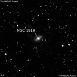 NGC 1819 - спиральная галактика с баром. Описание NGC 1819:, Галактика в созвездии Орион