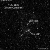NGC 1820 - рассеянное скопление звёзд. Описание NGC 1820:, Рассеянное скопление в созвездии Золотая Рыба
