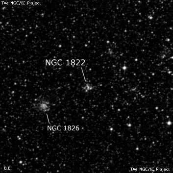 NGC 1822 - рассеянное скопление звёзд. Описание NGC 1822:, Рассеянное скопление в созвездии Золотая Рыба