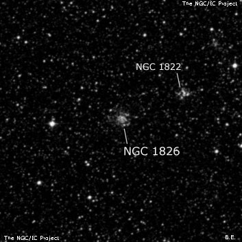NGC 1826 - рассеянное скопление звёзд. Описание NGC 1826:, Рассеянное скопление в созвездии Золотая Рыба