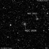 NGC 1826 - рассеянное скопление звёзд. Описание NGC 1826:, Рассеянное скопление в созвездии Золотая Рыба