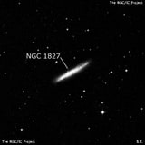 NGC 1827 - спиральная галактика с баром. Описание NGC 1827:, Галактика в созвездии Голубь