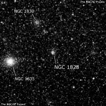 NGC 1828 - рассеянное скопление звёзд. Описание NGC 1828:, Рассеянное скопление в созвездии Золотая Рыба
