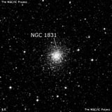 NGC 1831 - рассеянное скопление звёзд. Описание NGC 1831:, Шаровое скопление в созвездии Золотая Рыба
