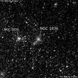 NGC 1836 - рассеянное скопление звёзд. Описание NGC 1836:, Рассеянное скопление в созвездии Золотая Рыба