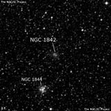 NGC 1842 - рассеянное скопление звёзд. Описание NGC 1842:, Рассеянное скопление в созвездии Золотая Рыба