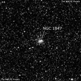 NGC 1847 - рассеянное скопление звёзд. Описание NGC 1847:, Рассеянное скопление в созвездии Золотая Рыба