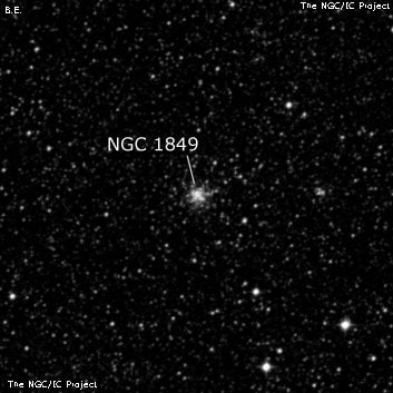 NGC 1849 - рассеянное скопление звёзд. Описание NGC 1849:, Рассеянное скопление в созвездии Золотая Рыба