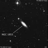NGC 1853 - спиральная галактика с баром. Описание NGC 1853:, Галактика в созвездии Золотая Рыба