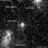 NGC 1855 - шаровое скопление звёзд. Описание NGC 1855:, Объект глубокого космоса в созвездии Золотая Рыба