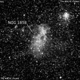 NGC 1858 - рассеянное скопление звёзд. Описание NGC 1858:, Комплекс туманностей в созвездии Золотая Рыба