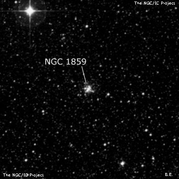 NGC 1859 - рассеянное скопление звёзд. Описание NGC 1859:, Рассеянное скопление в созвездии Золотая Рыба