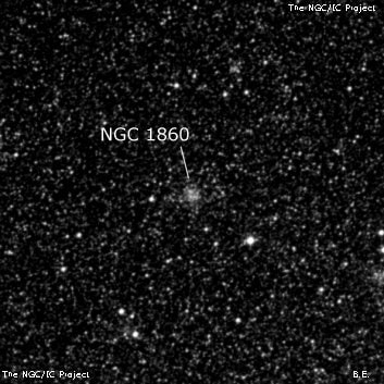 NGC 1860 - рассеянное скопление звёзд. Описание NGC 1860:, Рассеянное скопление в созвездии Золотая Рыба