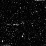 NGC 1862 - рассеянное скопление звёзд. Описание NGC 1862:, Рассеянное скопление в созвездии Золотая Рыба