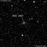 NGC 1867 - рассеянное скопление звёзд. Описание NGC 1867:, Рассеянное скопление в созвездии Золотая Рыба