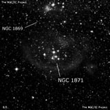 NGC 1871 - рассеянное скопление звёзд. Описание NGC 1871:, Комплекс туманностей в созвездии Золотая Рыба
