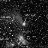 NGC 1872 - рассеянное скопление звёзд. Описание NGC 1872:, Шаровое скопление в созвездии Золотая Рыба