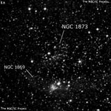 NGC 1873 - рассеянное скопление звёзд. Описание NGC 1873:, Комплекс туманностей в созвездии Золотая Рыба