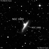 NGC 1889 - эллиптическая галактика. Описание NGC 1889:, Галактика в созвездии Заяц