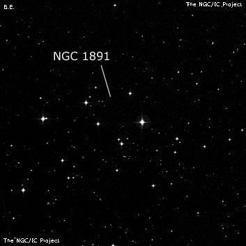 NGC 1891 - группа звёзд. Описание NGC 1891:, Рассеянное скопление в созвездии Голубь