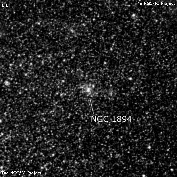 NGC 1894 - рассеянное скопление звёзд. Описание NGC 1894:, Рассеянное скопление в созвездии Золотая Рыба