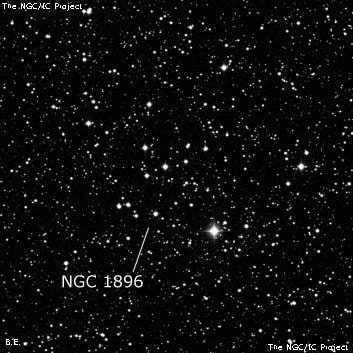 NGC 1896 - группа звёзд. Описание NGC 1896:, Рассеянное скопление в созвездии Возничий