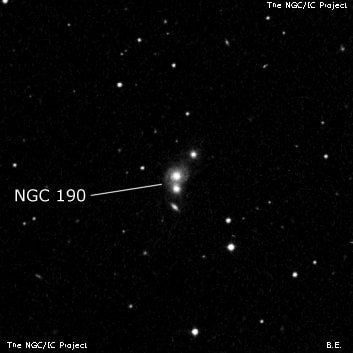 NGC 190 - галактика. Описание NGC 190:, Галактика в созвездии Рыбы
