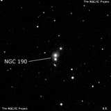 NGC 190 - галактика. Описание NGC 190:, Галактика в созвездии Рыбы