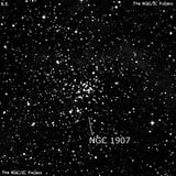 NGC 1907 - рассеянное скопление звёзд. Описание NGC 1907:, Рассеянное скопление в созвездии Возничий