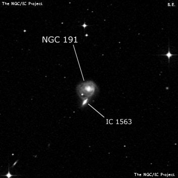 NGC 191 - спиральная галактика с баром. Описание NGC 191:, Галактика в созвездии Кит